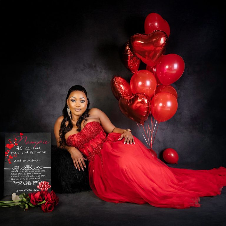 40th birthday red and black