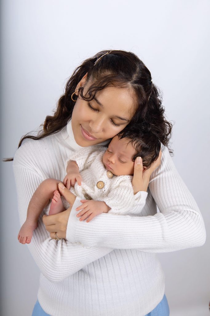 Mother and Newborn baby portrait by Janine Z Photography in Pinetown