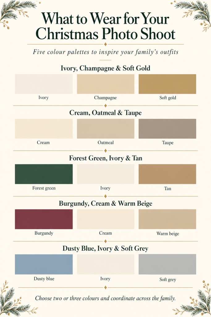 Christmas outfits colour chart